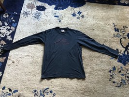 Vintage Nike The Spirit Of Sport Black Long Sleeve T Shirt Made In USA Size L - £15.52 GBP