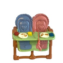 Fisher Price Loving Family Dollhouse Twin Baby Double Highchair - £10.89 GBP