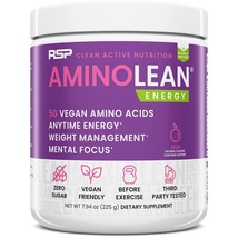 2/28 RSP NUTRITION AminoLean Natural Pre Workout Powder, Sucralose Free ... - $19.79