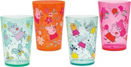 Peppa Pig Nesting Tumbler Set for At Home, 14.5oz Non-BPA Plastic Cups, 4-Pack - £15.52 GBP