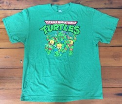 Nickelodeon TMNT Teenage Mutant Ninja Turtles Green Short Sleeve T Shirt M-L 40&quot; - £18.16 GBP