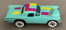 Vintage Flying Colors HOT WHEEL&#39;57 T-BIRD Aqua 1977 In Collectible Case - £3.19 GBP