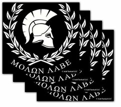 AcidTactical 4 PACK 8&quot; ????? ???? MOLON LABE Vinyl Car Truck Window Decal Sticke - £11.57 GBP