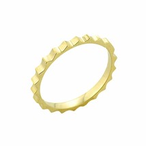 10k Solid Gold Spiked Knuckle Ring Size 1, 2, 3, 4, 5 6 7 8 Thumb Band Stackable - £76.36 GBP+