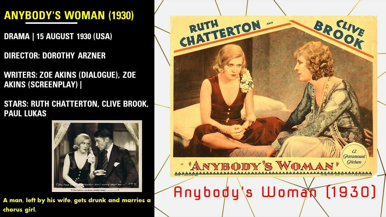 Anybody&#39;s Woman (1930) - $6.00