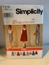 Simplicity Children dress jumper pattern sz 12 to 14 7219 - uncut - $7.60