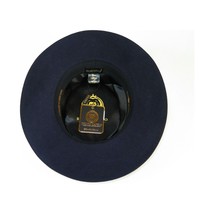 Mens Autralian Wool Boater Hat Wide Brim BRUNO CAPELO ZAYDEN ZA336 Navy Blue image 5