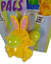 Easter Bunny Rabbit Popper Toy Poppin Pals Shooter Figure Yellow 3 Foam Balls 5+ - £12.69 GBP