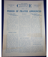 Vintage Detroit Conference Chronicle Period Of Prayer Announced 1932  - £5.49 GBP