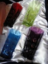Faberge Crystal Colored Double Glasses NIB image 2