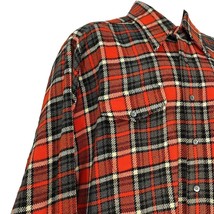 Vintage 50s Large Plaid Board Shirt USA Shacklet Acrylic Mens Size L Red Gray - $54.95