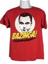 Big Bang Theory T-Shirt Unisex Small Red Bazinga Sheldon Cooper Jim Parsons - $15.59