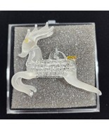 Hand Spun Glass Leaping Reindeer Christmas Ornament 2005 In Box Santas W... - €8,62 EUR