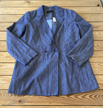 Talbots NWT $169 Women’s Button Front Blazer jacket size 10 Blue E1 - $78.21