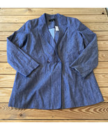 Talbots NWT $169 Women’s Button Front Blazer jacket size 10 Blue E1 - £61.54 GBP