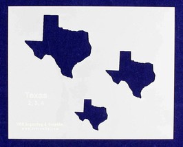 State of Texas 8x10 Stencil 2, 3, 4 Inches 14 Mil Mylar - Painting/Crafts - $15.52