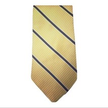 Tommy Hilfiger Necktie Yellow Blue Stripe all silk - £14.22 GBP
