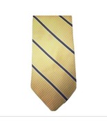 Tommy Hilfiger Necktie Yellow Blue Stripe all silk - £13.51 GBP