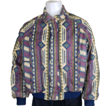 70s Key Imperial Navajo Bomber Jacket Mens L Cotton Twill Zip Insulated USA - £60.61 GBP