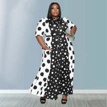 Dot Printed Maxi Dress with Pockets - £34.00 GBP