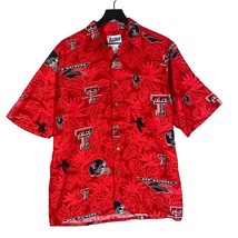 Vintage Reyn Spooner Texas Tech Red Raiders Hawaiian Shirt Unisex Medium Red - £38.10 GBP