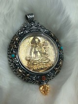 Buddha pendant. Manjushri bodhisattva. Tibetan ghau. solid silver - $507.00