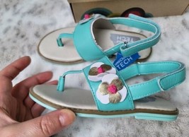 Umi Kids &#39;Marin&#39; Girls LeatherThong Sandals Sz Aqua Blue 11.5US / 29 EU ... - $44.54