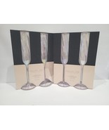 4pc Rachel Zoe Stemmed Acrylic Champagne Flutes Glasses 4.5 oz - £31.64 GBP