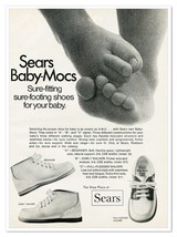 Sears Baby-Mocs Sure-Fitting Shoes Vintage 1972 Full-Page Magazine Ad - $184.68 MXN