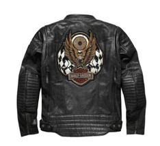 Men&#39;s Genuine Leather Black Slim Fit Biker Motorcycle Fashion Jacket - £132.93 GBP