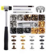 120 Set Snap Fasteners Kit For Leather 12Mm Metal Button Snaps Press Stu... - £28.52 GBP