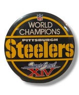 Pittsburgh Steelers Superbowl XIV Vintage NFL Large Pin Back Button 3.25&quot;  - £14.85 GBP