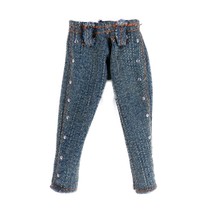 2003 Bratz Wintertime Wonderland Sasha Jeans Denim Pants Silver Studs On... - $8.99