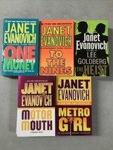 Lot of 5 Janet Evanovich One For The Money To The Nines Motor Mouth Metro Girl - £13.23 GBP