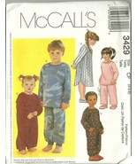 McCall&#39;s Sewing Pattern 3429 Childrens Girls Boys Pajamas PJs Size 4 5 6... - £7.85 GBP