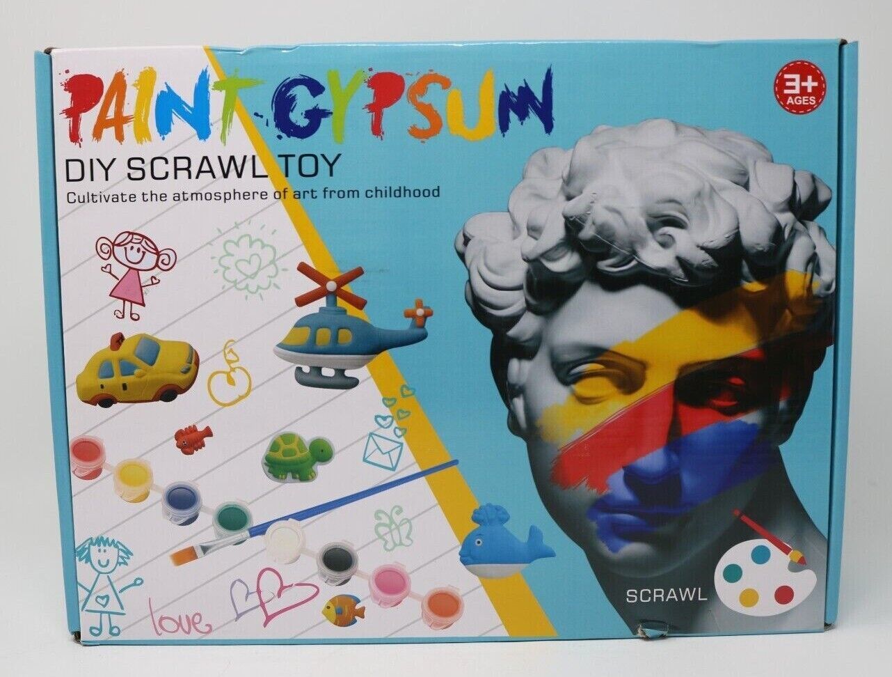 Primary image for Paint Gypsum DIY Scrawl Toy Drawing Painting Kids Crafts Graffiti Set Kit Sealed