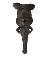 Pack Of 2 Cast Iron Farmhouse Rustic Pig Head Wall Coat Keys Leash Hats ... - $30.30 CAD