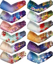 12 Elegant Floral UV Sun Protection Arm Sleeves - Perfect for Gardening ... - $47.47
