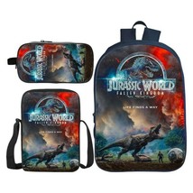 Jurassic World Student Schoolbag Kid Pen Case Satchel Inclined shoulder ... - £29.87 GBP