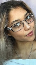 New Mikli by ALAIN MIKLI ML3910 1000 55mm Black White Women&#39;s Eyeglasses Frame  - £55.03 GBP
