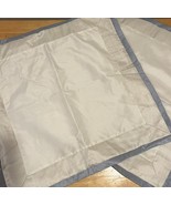 Martha Stewart Collection 2 Light Blue &amp; White Geometric Euro Pillow Sha... - $27.14 CAD