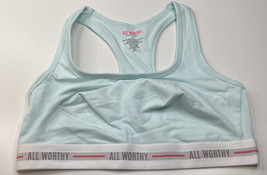 All worthy NWT cotton racerback lounge blue L sport bra s9 - £10.04 GBP