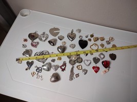 Lot Of Over 50 Heart Pendants And Charms - £39.91 GBP