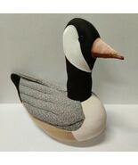 VTG Stuffed Fabric Beige Black Gray Mallard Duck Or Goose Plush 13&quot;W x 1... - $294.23 MXN