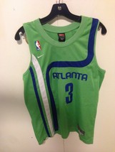 Nike Shareef Abdur-Rahim Atlanta Hawks Jersey #3 Neon Green Sewn  kids  Large - £22.94 GBP