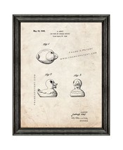 Rubber Duck Patent Print Old Look with Black Wood Frame - £19.94 GBP+