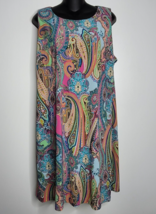 Tommy Hilfiger Womens Size 16 Paisley Print Pop Art Shift Dress Sleeveless - £22.89 GBP