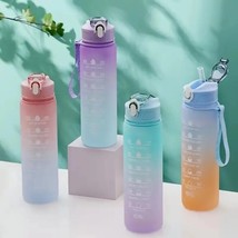 Motivational water bottle with free straw time marker for Gym 1 LT - £7.83 GBP