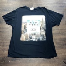 Ocean Current New York Shirt Mens XL Black Short Sleeve - $11.97