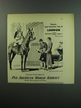 1949 Pan American World Airways Ad - Fastest, most luxurious way to London - £14.45 GBP